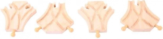 Veľká sada železničných symetrických výhybiek 4 ks