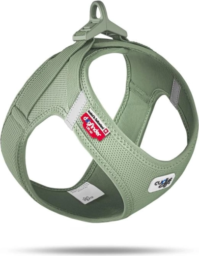 Curli postroj pre psov so sponou air-mesh olive veľkosť L (8–13 kg)