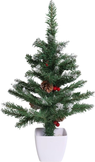 Umelý zasnežený vianočný stromček v kvetináči 90 cm