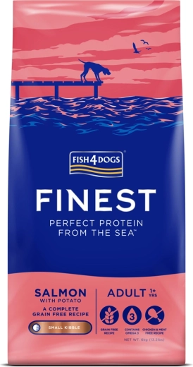 Fish4Dogs Finest malé granuly pre dospelé psy losos so zemiakmi 6 kg