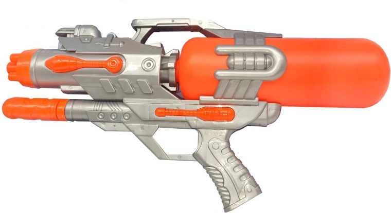 Veľká vodná pištoľ s pumpou 45 cm, oranžová - 1 kus