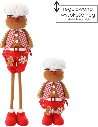 Vianočná dekorácia perníkový chlapec s teleskopickými nohami
