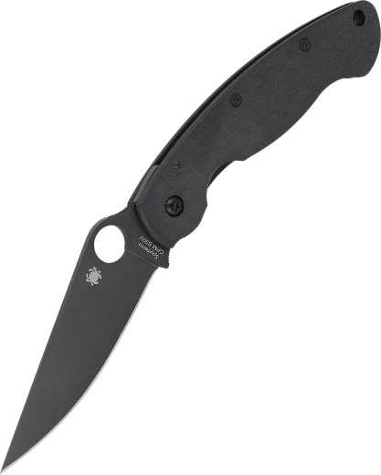 Spyderco Military Model Black vreckový nôž 10,2 cm, celkom čierny, G10