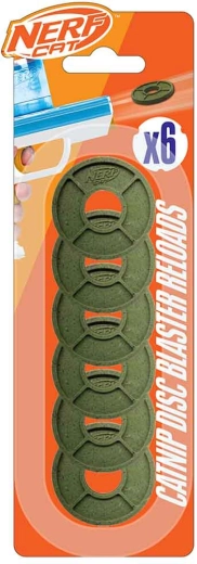 Náhradné penové disky s catnipom pre NERF CAT, 6 ks
