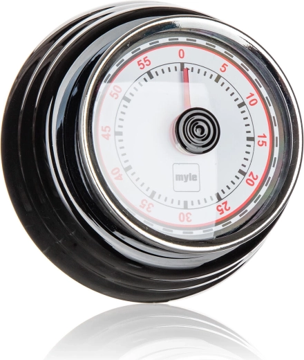 Kuchynská minútka CULINARIA, 7 cm, nerez, čierna, s magnetom