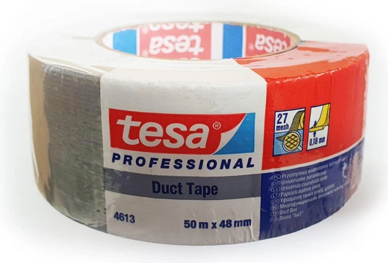 Univerzálna textilná páska 48 mm × 50 m strieborná Tesa