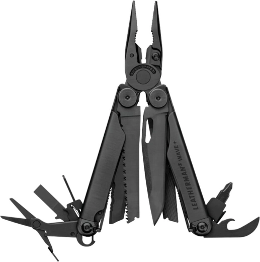 Leatherman Wave Plus Black multifunkčný nástroj – 18 funkcií, čierny