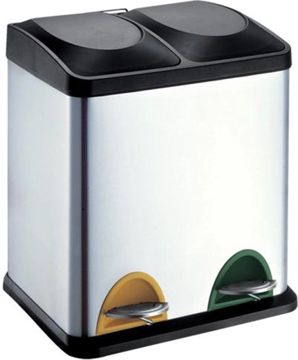 Nerezový kôš na triedený odpad 30 l s pedálom