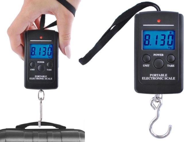 Vrecková elektronická váha na batožinu LED - 40 kg