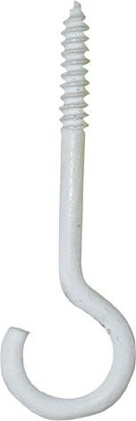 Lustrový hák 80 × 4,5 mm, biely (10 ks)