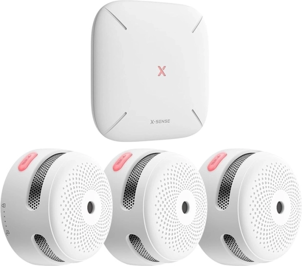 Súprava inteligentných detektorov dymu X-Sense FS31 (3× XS01-M + základňa SBS50)