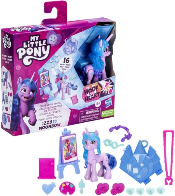 My Little Pony kúzelný Cutie Mark – sada s kľúčenkou a 8 cm pózovateľným poníkom