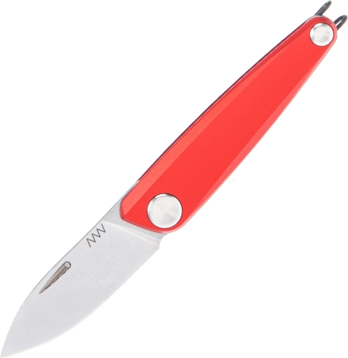ANV Knives Z050-BB Red zatvárací vreckový nôž 6,5 cm, stonewash, červený hliník