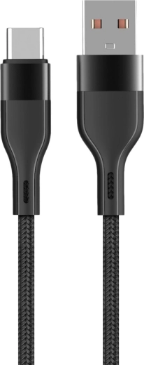 Maxlife kábel USB – USB‑C 1 m 3 A čierny nylon