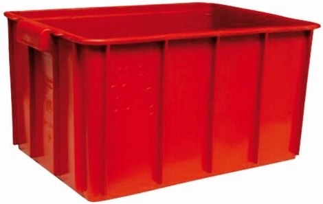 Prepravka na mäso 60 × 40 × 30 cm, plast HDPE, plné steny, nosnosť 30 kg