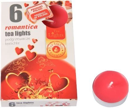 Vonné čajové sviečky Romantika, 6 ks