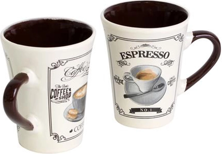 Keramický hrnček na espresso TORO 80 ml, mix motívov Café Bistro