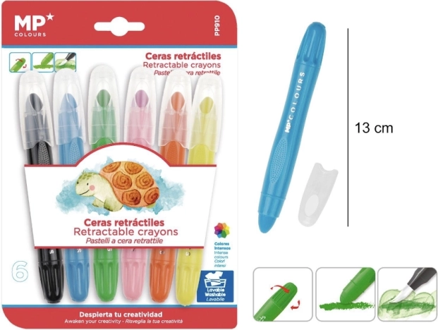 Skrutkovacie pastelky – 6 farieb