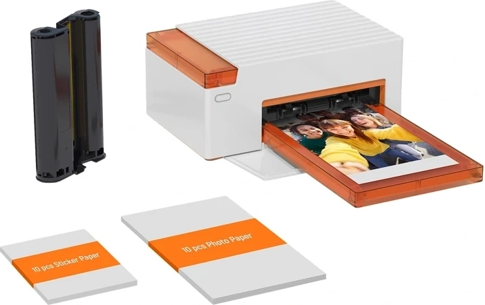 Fototlačiareň Liene Amber M110 4 × 6 palcov so súpravou 10 fotografií a 10 nálepiek