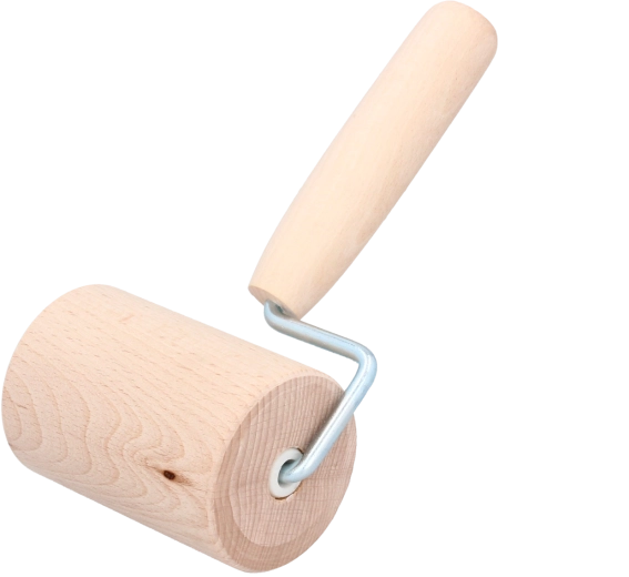 Drevený valček na cesto s otočným valcom 30 cm
