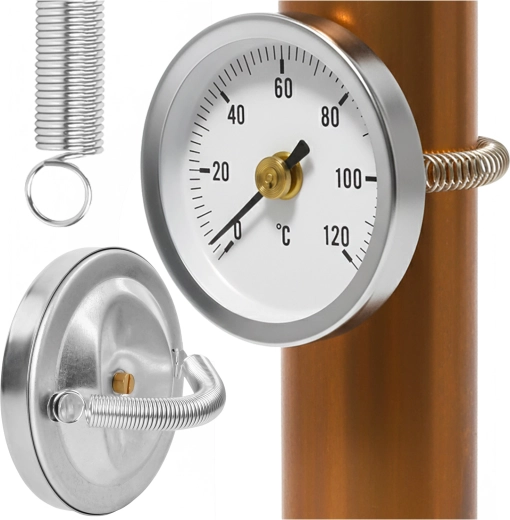 Bimetalový prítlačný teplomer na rúru Ruhhy 0–120 °C