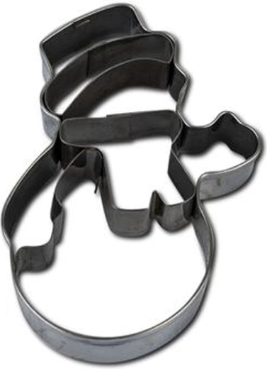 Vykrajovátko na cukrovinky – snehuliak, 7–8 cm, strieborné