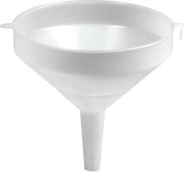 Plastový lievik 21 cm biely
