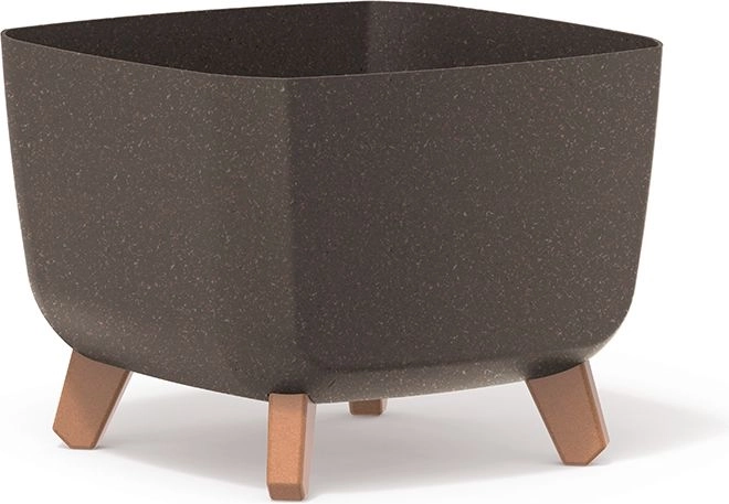 Kvetináč Gracia Square Eco Wood 29 × 29 × 22 cm – kávový