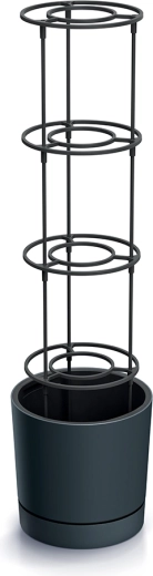 Kvetináč s oporou Prosperplast Home Grower 14,5 l antracit