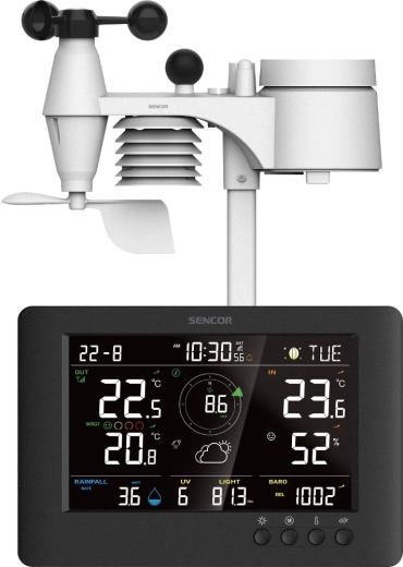 Sencor profesionálna meteostanica SWS 9500 s bezdrôtovým snímačom 8 v 1