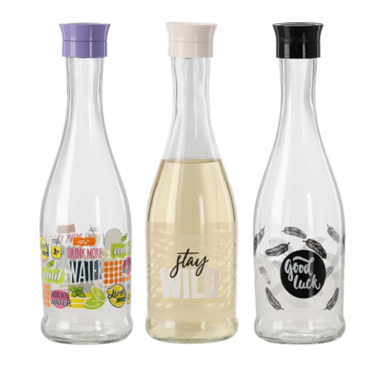 Sklenená karafa s korkovým uzáverom 1 l GALA