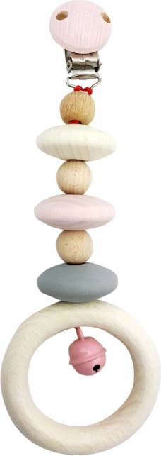 Klip na kočík ružový