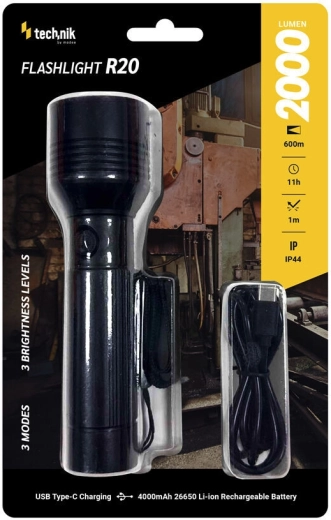 Technik mt-r20 nabíjacia svietidlo s ostrením a USB-C (2000 lm) - 1 kus