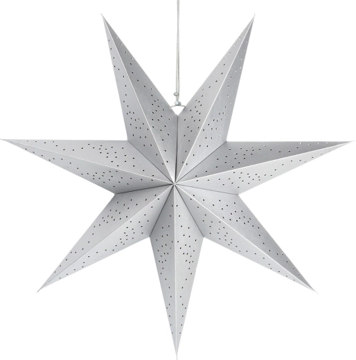 Papierová dierovaná hviezda strieborná 60 cm