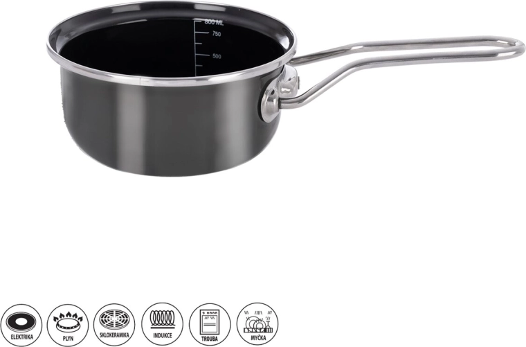 Smaltovaný rajnica Metalic s lemom 16 cm