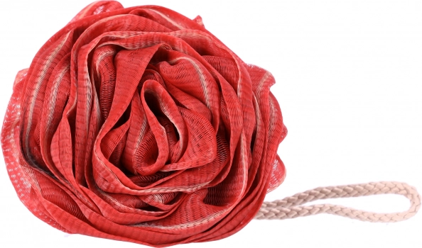 Červená ružová hubka na kúpanie