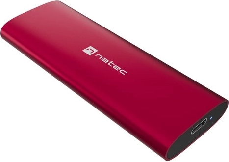 Natec Rhino M.2 NVMe Lite externé hliníkové puzdro pre SSD, ruby red