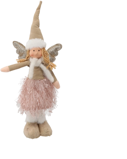 Vianočný anjel 45 cm v béžovej farbe