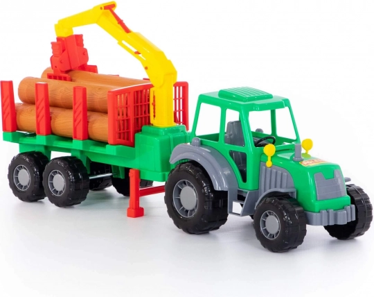 Traktor Altaj – lesnícky s prívesom