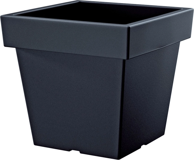 Kvetináč LOFLY LOW antracitový štvorcový 4,5 l