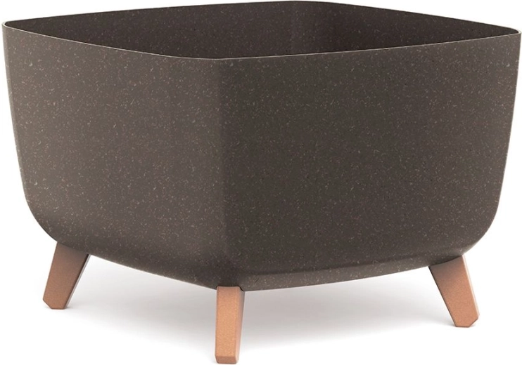 Kvetináč Gracia Square Eco Wood 39 × 39 cm káva