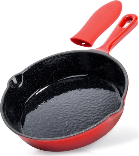 Liatinová panvica so smaltom a silikónovým návlekom CAST ENAMEL 20 cm