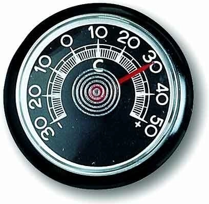 Malý analógový teplomer do auta TFA, čierny