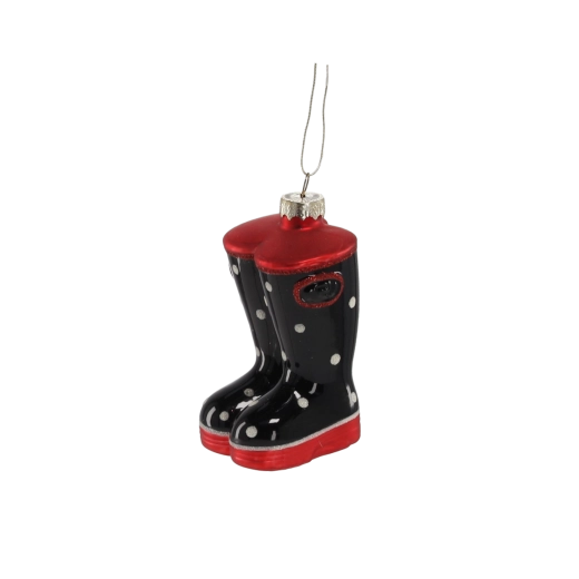 Sklenená vianočná ozdoba čižmička, sada 6 ks
