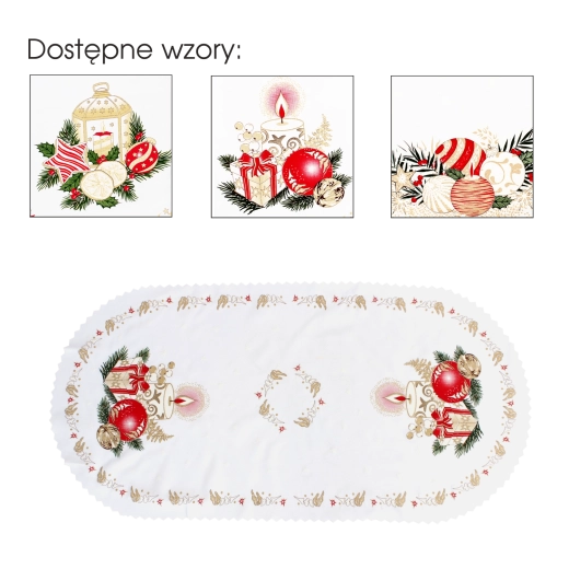 Vianočný dekoratívny obrúsok serweta 50 × 100 cm, obojstranný - 1 kus