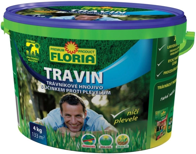 Hnojivo FLORIA TRAVIN 3v1, 4 kg