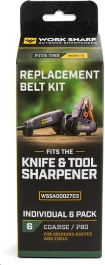 Work Sharp náhradné brúsne pásy P80 – hrubé, sada 6 ks