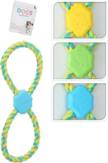 Hračka pre psa – lano s rukoväťou z TPE a bavlny