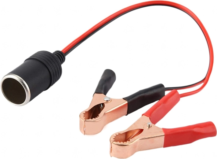 Adaptér do zásuvky zapaľovača s krokosvorkami 12/24 V