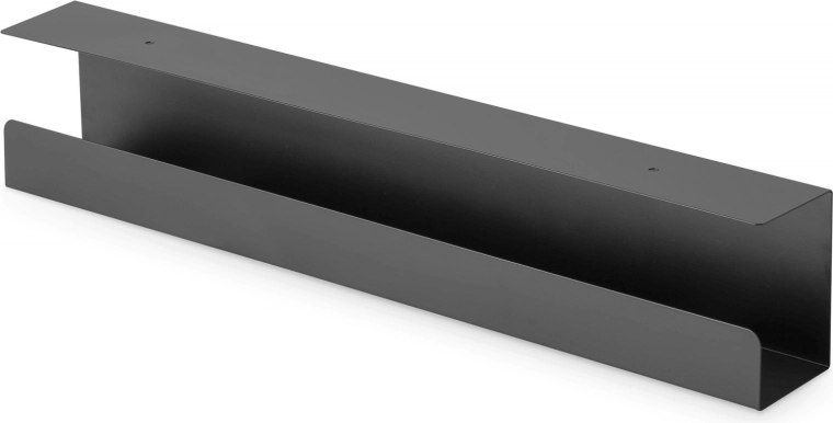 Oceľový káblový kanál pod stôl, 60 cm, čierny